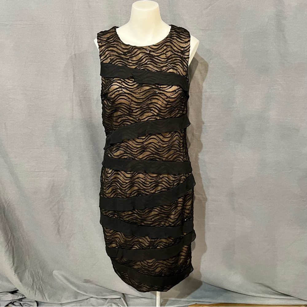 Alex Evenings Black Lace Mini Dress